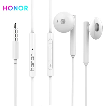 Honeor AM115 AM116 Wired אוזניות עם מיקרופון בקרת עוצמת קול רמקול מתכת אוזניות עבור Huawei AM116 P10 בנוסף Honor6X חבר