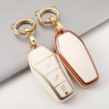 TPU מפתח המכונית כיסוי flip Shell עבור BYD טאנג EV600 האן EV יואן בנוסף, אטו 3 שיר פלוס Pro מקס DMI מקס קין מחזיק מפתחות Accessorie