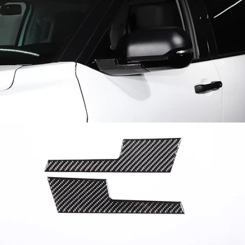 עבור טויוטה טונדרה 2022-2023 סיבי פחמן המכונית המראה לקצץ את מראת הצד כיסוי רצועת מדבקה אביזרים
