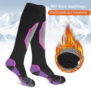 1 זוג ללבוש עמיד בחורף סקי, גרביים חיצוני ספורט סנובורד כותנה זיעה סופג תרמי חם ארוך סקי, גרביים לסקי
