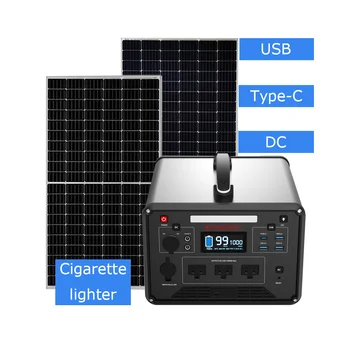 1280wh סוללת lifepo4 אחסון גנרטור נייד מערכת אנרגיה סולארית