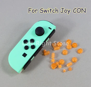 1set עבור NS מתג JoyCon שמחה קון פלסטיק שקוף ברור ABXY כיוון המפתחות SR SL ההדק סט מלא כפתורים כפתור