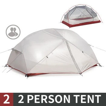 2/3 אנשים קמפינג אוהל האולטרה 150D 210T Nylon כפול שכבה עמיד למים בטיול אוהלים לטיולים נסיעות עם חינם מחצלת