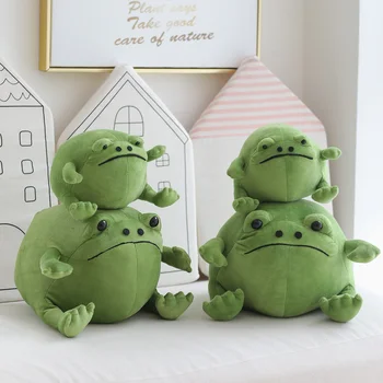 20/30/55cm Kawaii ירוק צפרדע בובות צעצוע קטיפה למטה גפן ממולאים רך חיה פונקציונלי כרית מתנה לילדים