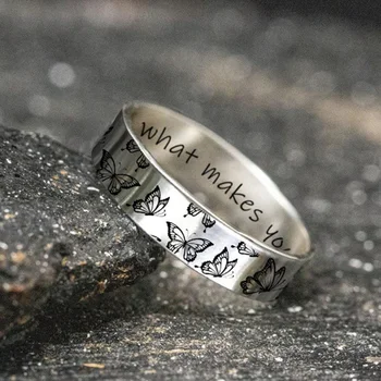 2021 ניו וינטג ' פרפר טבעות לגברים נשים בוהמי עדין עבודת יד מגולף טבעת אירוסין תכשיטים לחתונה מתנה אופנתי