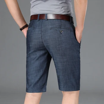 2023 קיץ מותג Mens tretch דק איכות הג 'ינס הגברי גברים קצרים שחור כחול ג' ינס קצרים 29 42 גודל פלוס