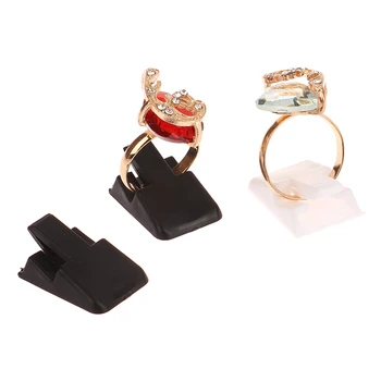 5pc/הרבה מיני טבעת מחזיק לעמוד פלסטיק טבעת תכשיטים Rack תצוגת טבעת אחסון ארגונית מדף טבעת קישוט קליפ לעמוד פלסטיק