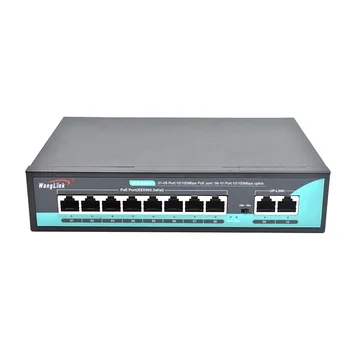 6KV הגנה Ethernet Switch 8 port PoE מתג 10/100M 250/אי שמירה טלוויזיה במעגל סגור פו מתג בית חכם