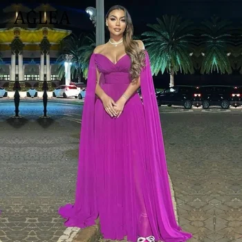 AGLEA שמלות ערב רשמית אירוע אלגנטי מסיבה לנשים נשף קומת אורך ה-Off-הכתף קו עטוף האימפריה