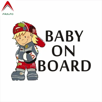 Aliauto קריקטורה זהירות הרכב מדבקה ילד מקסים תינוק כלי רכב אביזרי PVC מדבקות עבור מאזדה 3 סובארו גולף,15 ס 