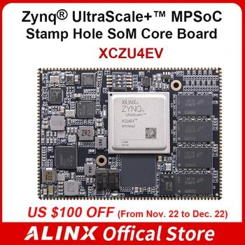 ALINX SoM M4EV: Xilinx עם רכיב ה-zynq UltraScale+ MPSOC AI XCZU4EV SoM מערכת מודול חותמת חור