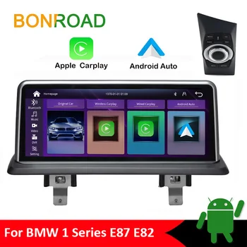 Bonroad Autoradio אלחוטית Apple CarPlay אנדרואיד אוטומטי מולטימדיה לרכב עם מסך על ב. מ. וו סדרה 1 E87 E82 E81 E88 2004-2011 GPS נאבי