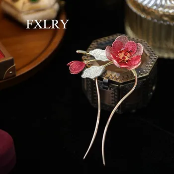 FXLRY המקורי בעבודת יד, ארוגים ביד בצורת U סיכות פרח סיכות פרח סיכות ראש.