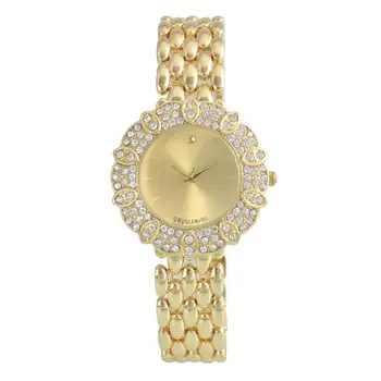 G&D מותג יוקרה בנות קריסטל צמיד שעונים האופנה קוורץ אנלוגי נשים שמלת יהלום שעון מתנה Relogio Feminino