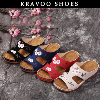 KRAVOO אופנה חדשה קיץ החוף אישה נעלי נשים נשים סנדלים בקיץ 2023 נשים נעלי סנדלים מזדמנים נעלי