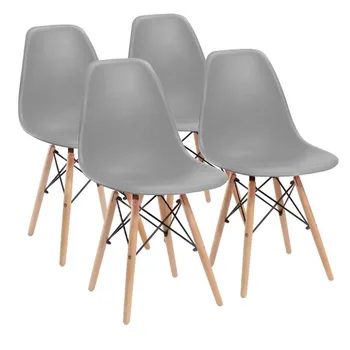 Lacoo כסאות אוכל טרום התאספו בסגנון מודרני מפעלי ים המלח הכיסא הקלאסי Shell גידם מקורה מטבח, פינת אוכל לחיות