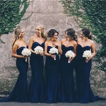 lamiabridal כחול רויאל Vestido De לפסטה לונגו בסגנון בת ים שמלות שושבינה גן ארץ מסיבת חתונה שמלות רשמיות שמלות