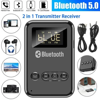 LED-תצוגה דיגיטלית Bluetooth 5.0 מקלט משדר מתאם 3.5 מ 