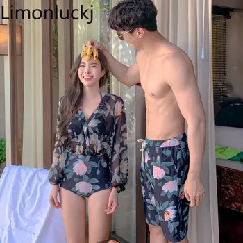 Limonluckj שני חלקים ביקיני סטים מודפסים סלים בגדי ים נשים סקסי חם האביב קוריאני כמה בגד הים שחייה נקבה תלבושות