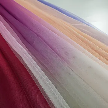 Multicolour שיפוע תחרה בד אופנה שמלת ערב חרוזים רשת תחרה ביצועים בגדים לתפור על בד אביזרים