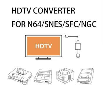 N64 HDMI תואם ממיר HDTV מתאם עבור 64 Gamecube-SNES NGC Plug And Play דיגיטלי מלא 720P לא כוח חיצוני