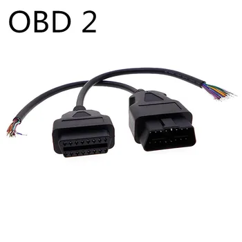 OBD 2 כבלים 16Pin זכר/נקבה מחבר קו פתוח ELM327 הארכת הקו פתוח זכר 30 ס 