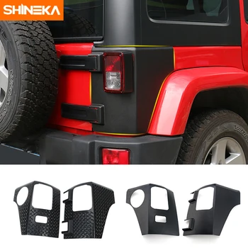 SHINEKA מכונית אחורי פנס אחורי פנס אחורי המנורה שומר ABS חיפוי לקצץ מגן על ג ' יפ רנגלר 2007-2016 אביזרי רכב
