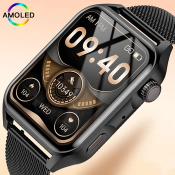 Smartwatch 2023 זהב שעון חכם עבור גברים, נשים, מסך HD Bluetooth שיחה IP68 פעילות כושר Tracker עבור אנדרואיד אייפון