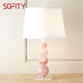 SOFITY דימר מנורת שולחן LED קרמיקה מודרנית המשרד יוקרה קישוט שולחן אור הביתה המיטה.