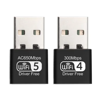 USB כרטיס רשת 2.4 GHz 5.8 GHz Dual Band WiFi מקלט חינם כונן USB 2.0 Ethernet למחשב רשת Lan Dongle עם 802.11 b/g/n המכשיר