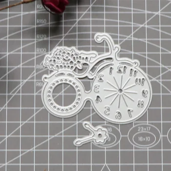 אופניים מסגרת פעמון השעון מתכת פלדה ימות חיתוך DIY עיצוב אלבום תמונות אלבום תמונות הבלטה כרטיסי נייר חתוכה