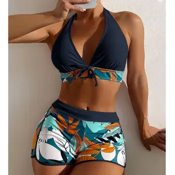 בגדי ים 2023 נשים שני חלקים של בגדי ים אתלטי בגדי ים לנשים פרע הבטן שליטה גבוהה Waisted בגדי שחייה