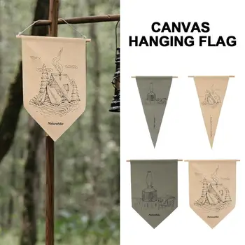 בציר מחנה דגל דגל חיצוני מסיבת קמפינג קישוט Haging Banneroutdoor בד קמפינג דגל קישוט עבור עיצוב הבית