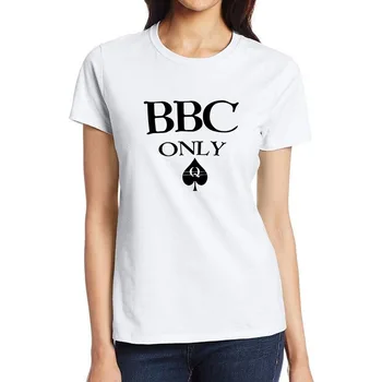 ה-BBC רק ספייד המלכה גרפי כותנה לנשימה חולצות Hotwife הומור כיף פלרטטנית בסגנון חולצת טריקו חילופי זוגות חמוד שובב מקסימום