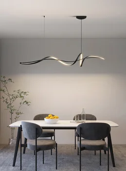 הוביל יצירתי תליון מנורה פשוטה מודרנית מעצב מינימלי בר מנורת שולחן אישיות איטלקי חדר האוכל המנורה