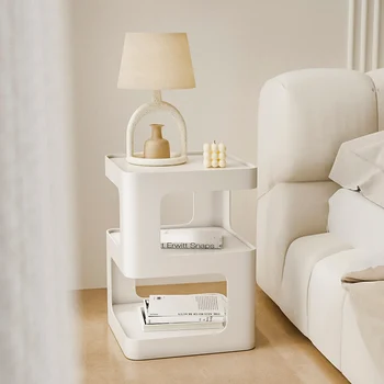הנורדית המודרנית שולחן ליד המיטה גבוה מינימליסטי למשרד לבן השידה, במגירה ארגונית אחסון Mesitas דה נוצ ' ה רהיטים לחדר שינה