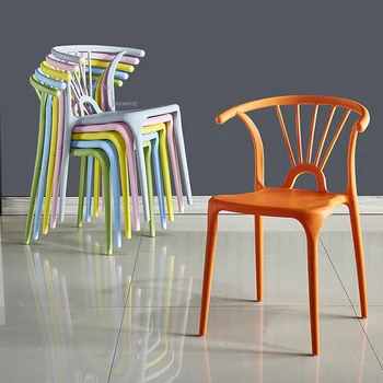 הסלון עיבוי כסא פלסטיק מודרני מינימליסטי מסעדה משענת כיסא האוכל הנורדי הביתה השינה ומתן כיסאות