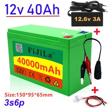 חבילת batterie או סוללת ליתיום 18650 12V 40ah + chargeur12,6 V, 3a BMS intégré א ' הוט débit,utilisé pour pulvérisateur alimentation