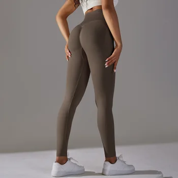 חדש חלקה כושר חותלות של נשים גבוהה המותניים יוגה מכנסיים מועכת את התחת חותלות שלל גמיש לדחוף את כושר אימון חותלות