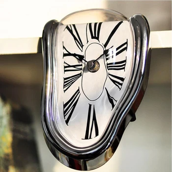 חדש סוריאליסטי מעוותת שעון קיר יצירתי הסוריאליסטי סלבדור דאלי סגנון שעונים קישוט הבית נמס שעון שעון קיר