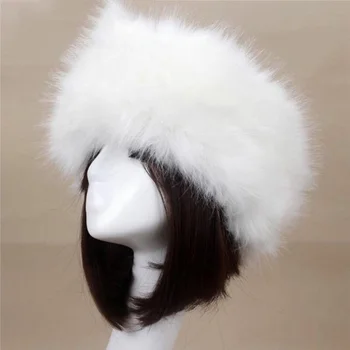 חורף נשים אופנה רוסי עבה חם כובעים פלאפי מזויף חיקוי פרווה כובע ריק כובע צמר בחורף פרוותי עבה הכובע