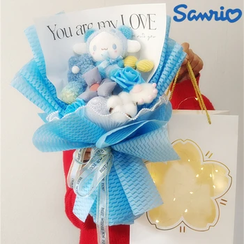חם קריקטורה Sanrio Cinnamoroll קטיפה בובות בפסטיבל זר צעצוע רומנטי בשקית מתנה לחברה ליום האהבה, חג המולד מתנת הפתעה