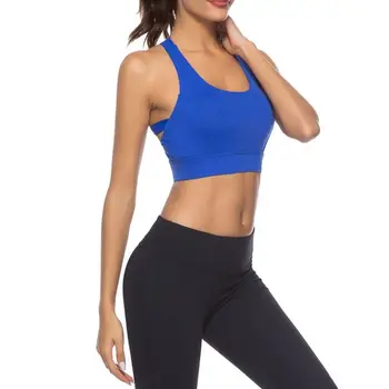 יוגה חזייה נשים גודל גדול מוצק סקסי אנטי-נפול אפוד ספורט תחתונים קיץ לנשימה מנהל פעילות גופנית אימון כושר ללבוש.