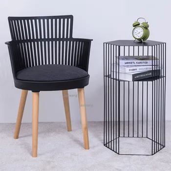 כסאות אוכל מודרניים פשוטים הפנאי אופנה חדר האוכל הרהיטים בסלון הבית הנורדי יחיד רך משענת כסאות אוכל