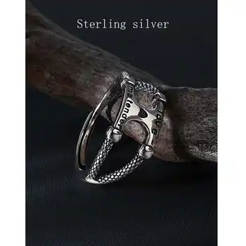 כסף סטרלינג 925 לנשים טבעת אופנה אני אוהבת אותך לי עדין טבעת זוג טבעת בעבודת יד מכסף פתיחת גודל מתכוונן טבעת