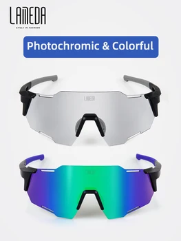 למדה Photochromic רכיבה על אופניים משקפיים חיצוני ספורט משקפי שמש מקוטבות Windproof UV400 אנטי UV אופניים משקפי שמש גברים נשים גוגל