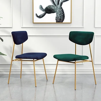 מודרני הזהב האוכל הכיסא יוקרה Nordic Lounge השידה מעצב כיסא קטיפה ערב, סלון יצירתי Sillas ריהוט למטבח