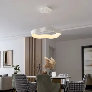 מודרני מינימליסטי LED אורות תליון חי חדר אוכל חדר השינה מסעדה מקורה שולחן לבן בר מנורות הבית עיצוב תאורה