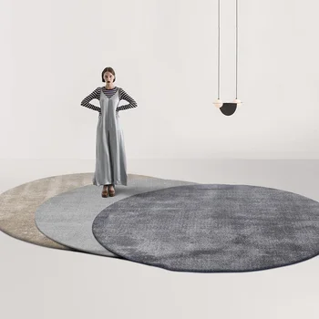 מודרני מינימליסטי שטיחים בחדר השינה שטח גדול קישוט סלון עגול שטיח פרוותי רך טרקלין השטיח הביתה מוצק החלקה מחצלת