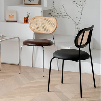 מודרנית אוכל עץ מלא כסאות מטבח, פינת אוכל כיסא קש משענת עיצוב יצירתי עבור מסעדה רהיטים מעצב כיסאות